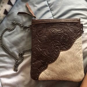 Montana West hide crossover bag